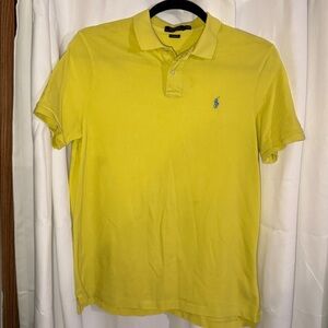 Polo Ralph Lauren Bright Yellow Polo Shirt Classic Fit Size Large